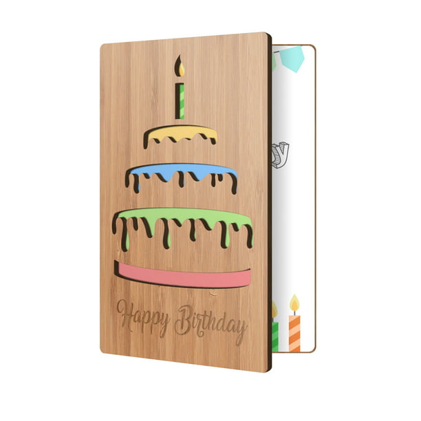 Wooden Greetings Card Personalised Occasions Anniversary Birthday